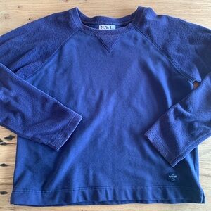 New York Laundry Stretch Pullover Sweatshirt Blue Cotton Women’s Small Preloved